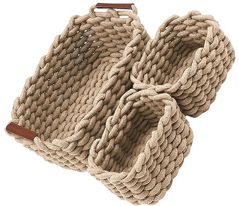 HOLIDYOYO 1satz Woven Cotton Rope Storage Basket Teiliges Aufbewahrungskorb Spielzeug Und Kleinigkeiten Für Kinderzimmer Und Langlebig Und Vielseitig Einsetzbar