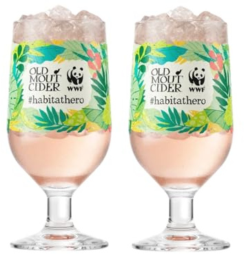 Laurie's Pub and Bar Accessories Old Mout WWF Pint Glasses, Set of 2, 568 ml