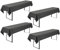 4-Pack Dunkelgrau Bier Tischdecke 110 x 260 cm Polyester Bier Tischdecke, Waschbare und Langlebige Tischdecke Tischdecke für Garten Partys Geburtstagsfeier oder Grill (Dunkelgrau)