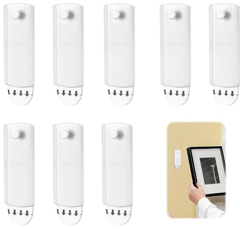 8 Stück Klebenagel für Bilderrahmen,Bilderhaken Selbstklebend Aufhängen,Klebehaken Bilder Putz Aufhänger,Tesa Klebenägel Wand für Bilder,Universal Wanddekoration Wandhaken Spurlose Einfache,Hooks