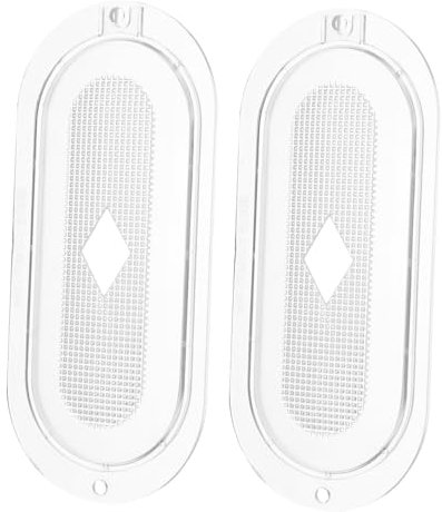 POPETPOP 2pcs Smoke Machine Range Hood Lamp Shade Plastic Light Covering Plate for Kitchen Hood Lighting Lamp Guard Replacement