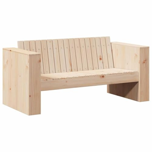 vidaXL Trädgårdsoffa Naturfärg 134 x 60 x 62 cm Massiv furu