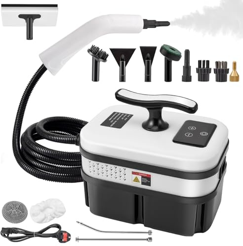 Steam Cleaner 2500W Steamer for Cleaning 6-Speed Portable Handheld Steam Cleaner 13 Accessories 1.1L Water Tank 15s Fast Heating Multipurpose Steamer for Home Car Kitchen Bathroom Tile Curtains Sofa
