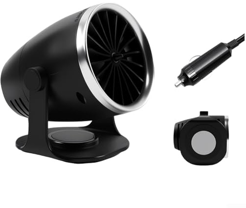 Calentadores de coche portátiles de 12 V, calentador y enfriador de coche, desempañador de parabrisas y desempañador, flujo de aire ajustable para conducción en todas las estaciones