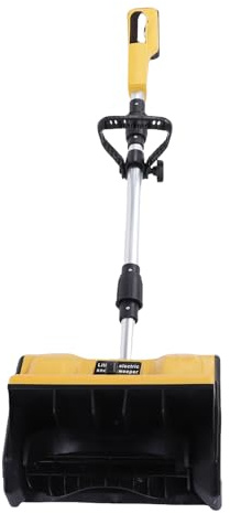 Fockety Pala Quitanieves Inalámbrica, Pala Quitanieves Eléctrica Recargable Plegable para Exteriores, Quitanieves con Batería, Empujador de Nieve con Placa Direccional para Entrada de (Enchufe de la