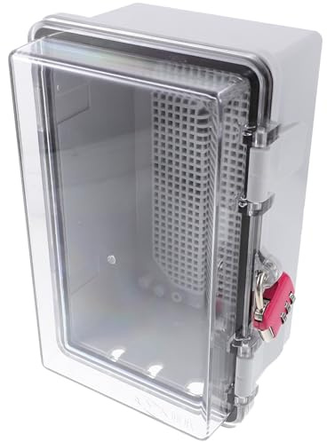 VILLFUL Caja de Unión Eléctrica para Exterior Caja Protectora Resistente la Lluvia con Cubierta Transparente Duradera para Enchufes y Panel Eléctrico