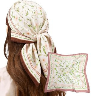 MEANBEAUTY kopftücher für damen Quadratische Schals Satin halstuch 70cm