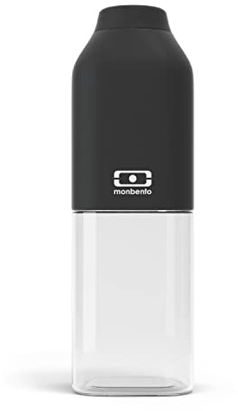 monbento - Bouteille d'Eau MB Positive M Onyx 500ml - Gourde Hermétique Compacte - Idéale pour Bureau, Sport ou Pique-Nique - Sans Bpa - Zéro Déchet - Noir