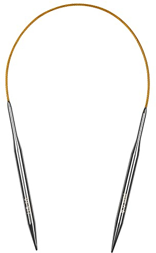 Coopay Rundstricknadeln 40 cm, 6,0 mm Stricknadeln Rundstricknadel Edelstahl Rundstricknadeln mit Flexibel Kabel, Robust Rund Stricknadeln für Socken Pullover Ärmel, Kragen & Klein Projekte