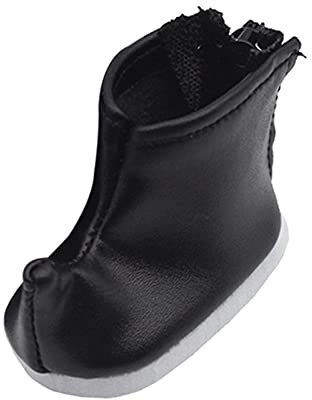 TOOYFUL Puppenstiefel, Mini Stiefel Puppenhaus, Puppenschuhe, Puppenhaus Dekoration Mini-Spielzeug-Puppe Haus Zubehör Mini Stiefel, Puppenkleidung & Puppenzubehör für Babypuppen, Schwarz