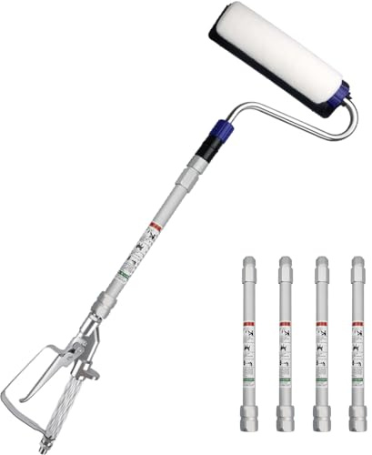 Airless Paint Sprayer Roller Inner Feed for High Pressure Airless Spray Gun with Wand Power Wall Brush Self-Priming Paint Roller 11.8 inch Extension Pole