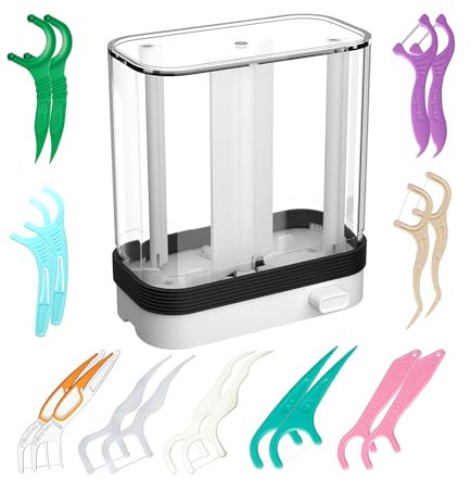 Empty Floss Pick Holder, Floss Pick Dispenser for Cleaning Teeth, Travel Floss Picks Case Flosser Dispenser, Flosser Holder