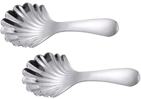 ABOOFAN 2pcs Teaspoon Salt Spoon Decorative Tea Leaf Short Handle s Appetizer Tiny s Scoop Portable 304 Stainless Steel Sugar