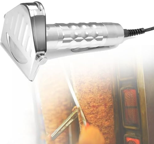 SACLMD Cuchillo eléctrico inalámbrico Profesional para Doner Kebab,cortadora de Kebab eléctrica eficiente,cortadora de Kebab más Fina,Cortador de giroscopios para Carne en rodajas,220V