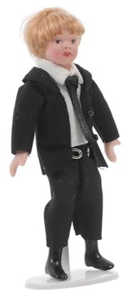 MUSISALY 1stück Miniatur Zubehör Keramische Porzellanfigur Eines Jungen Anzug Für Dekoration Und Sandtischlandschaften Langlebig Und