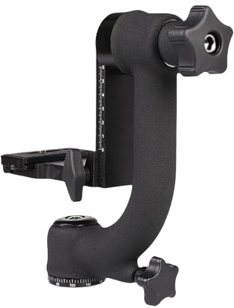 AsrMyjcx Cabezal de Trípode Gimbal para Accesorio de Cámara DSLR Placa de Liberación Rápida Versátil