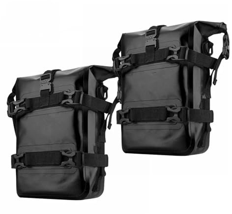 ECKBRJA Motorrad Hecktasche Universal Motorrad Teile Stoßstange Tasche Wasserdicht Rahmen Crash Bars Tool Pack Tank Gepäck Tasche Seite Reisetasche(2 STK)