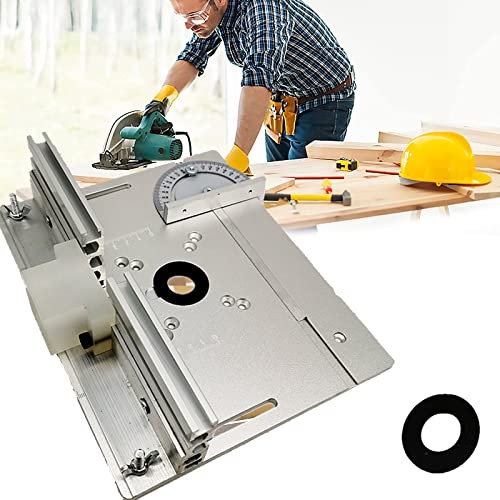 JDQTPOET Sistema de Valla de Mesa enrutador de Aluminio de 27,56 Pulgadas, Tope Ajustable y Puerto de Polvo, fresadora de Recorte de Herramientas de Madera con Accesorios