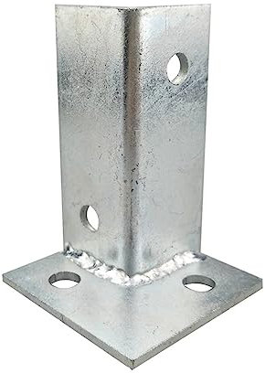 GZKDKZB Support de Poteau de Garde-Corps à Montage au Sol, 3x3 3x4 4x4 4x6 6x6 7x7 8x8 9x9 10x10 Pouces Ancrage de Base de Poteau en béton pour terrasse en Bois, pergola, clôture de Patio