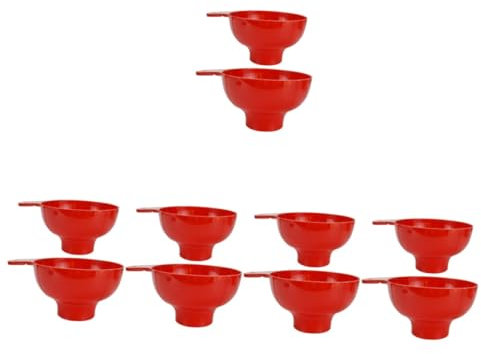 Alipis 5 Set Imbuto Per Barattolo Di Colapasta Per Marmellata Imbuto Per Inscatolamento A Bocca Larga Di Plastica A Bocca Larga Per L'olio Pp Rosso 2 Pezzi * 5