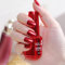 Red Nail Polish Red Metallic Nail Polish Red Nail Varnish, Red Metallic Effect Nail Art Polish Quick Drying Breathable Metallic Effect Nail Art Polish Long Lasting Water-based formula Mirror Nail Poli