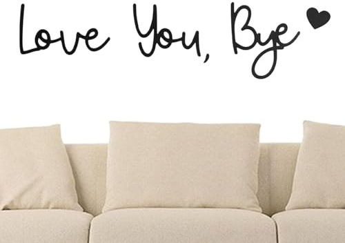 Love You Bye Aboves Door Sign Wall Art Decor Romantic Wooden Love You Bye Sign Black Modern Letter Sign Home Decor Express Love And Warm For Your Family Lovers For Living Room Hallway Entryway Door