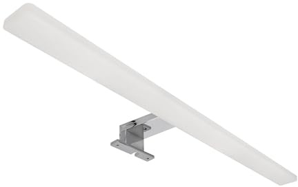 Maxkomfort LED Spiegelleuchte Bad 60cm Eckig Acryl – 8W Neutralweiß 4000K – IP44 Aufbauleuchte 230V – Badbeleuchtung & Schminklicht für Spiegelschrank & Wand