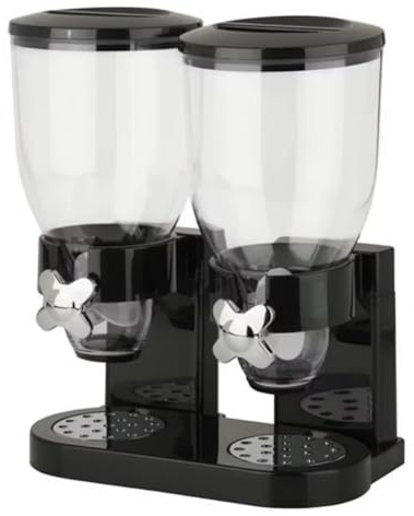 Jooehyer Dispensador de Cereales Multifuncional, Contenedor de Almacenamiento de Doble Control para la Organización de la Cocina, de Almacenamiento de Alimentos para el Hogar