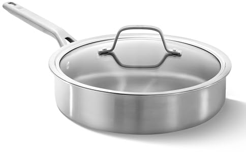 Calphalon Schmorpfanne aus Edelstahl mit Deckel, 3 l