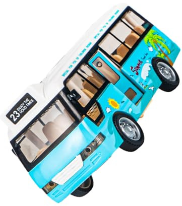 Warmhm Giocattolo Scuolabus Educativo Con Luci e Suoni, Autobuses Giocattolo Per Bambini, Dimensioni Compatte, Resistente e Sicuro Per Gioco a Casa e in Viaggio,