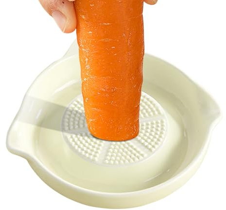 Rallador de placa de ajo, rallador de cerámica y herramienta de molinillo de jengibre para cocina, preparación de alimentos, catering y uso en restaurantes, ideal para ajo, cúrcuma, jengibre