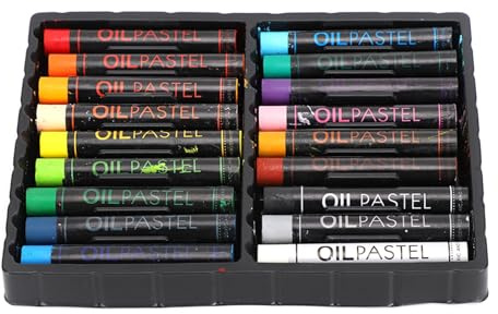 CHICIRIS Oljepastell Set, 18 Färger Barn Tecknad Målningskrita för Skiss, Porträtt och Landskap - Giftfri, Lätt Att Använda