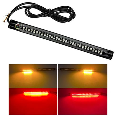 JinXiu LED Flexible Turn Signal Brake Strip Light and Running Tail Light Front Rear for Motorcycles