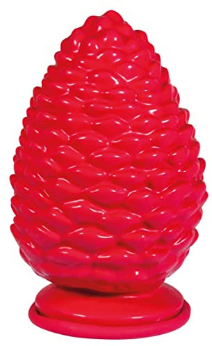 Rayher 34388000 Latex Vollform-Gießform Pinienzapfen, Rot, Maße mit Sockel 9,5 x 15 cm, befüllbar mit Kreativ-Beton, Raysin, Gipspulver, Keramikpulver, Seife, Wachs etc.
