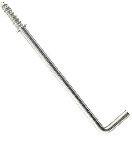 Turners Quality Bearings 10 Pack of 75mm 3 L-Shaped Hooks – Heavy Duty Metal Hook Screws for Home, Office & Outdoor Use – Ideal for Hanging, Storage & Organization