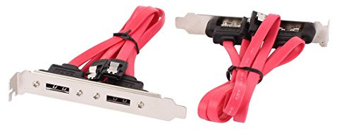 Aexit Cable 2 puertos SATA Serial ATA de doble puerto a cable adaptador de soporte eSATA (2f61f10723cc86c233bf5b69e8d2762a)
