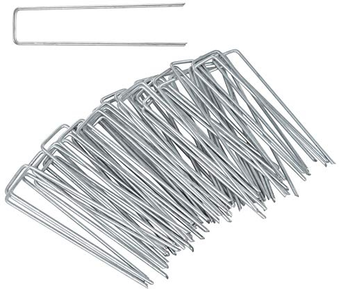 ESTEXO Heringe Erdanker Bodenanker Zeltheringe Zeltnagel Erdnagel Unkrautvlies Gartenvlies Vlies Befestigung Anker (50 Stück/feuerverzinkt 200 x 25 mm)