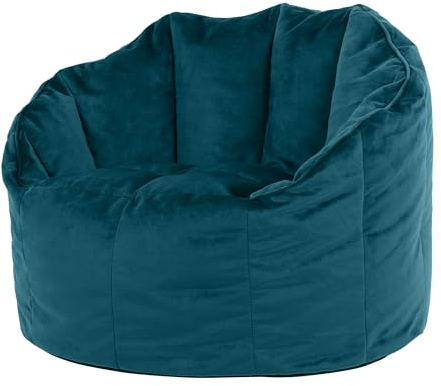 icon Sirena Pouf Poltrona, Verde Acqua, Sedia Velluto, Grande Pouf Sacco con Riempimento Incluso, Poltrona Conchiglia, Camera da Letto, Soggiorno, Mobili Soggiorno