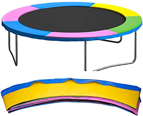 Cliselda Trampolin Randabdeckung Trampolinzubehör 305cm 6Stangen Mehrfarbig