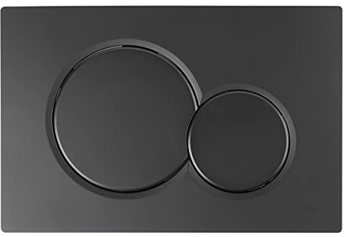 Dual-Flush Actuator Plate for Concealed Cisterns Jet Black Gloss Compatible with 115.770.DW.5 Sigma01 Wall Mount Toilets Series