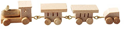 Toddmomy Holz Zug Lokomotive Motoren Zug Modell Miniatur für Puppenhaus Spielzeug Desktop Eisenbahn Spielzeug
