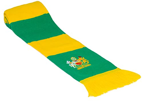 fan originals Scarf Manchester Crest in United Newton Heath Colours Green Yellow, One Size