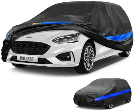 Molebt Hatchback Car Cover Waterproof All Weather, Universal Fit Ford Focus Honda Civic Hatchback, Toyota Corolla Hatchback, Subaru Impreza, VW Golf/GTI, Hyundai Kona, Nissan Leaf etc.