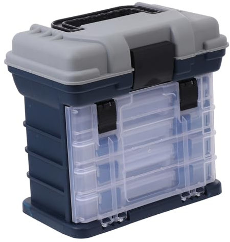 Happyyami 1stück Multifunktionale Angelbox Mit Traggriffen Lagigem Aufbewahrungssystem Robust Und Für Angelzubehör Und Werkzeuge