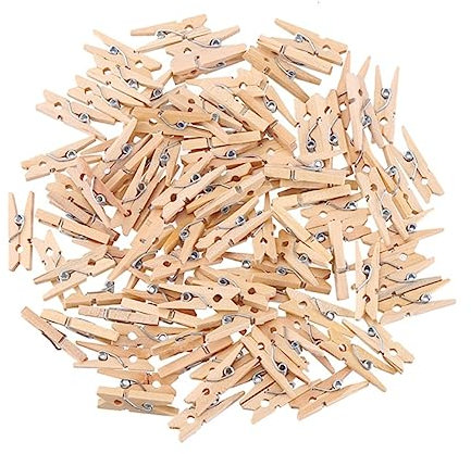 LIFKOME 250 Stück Wäscheklammern aus Fotopapier Holzklammern Wäscheklammern aus Holz hölzern Wäscheklammer aus Holz Bambus