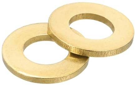 QUARKZMAN M14 Rondella Piatta, 10pz Ring di Guarnizione Piana in Ottone 28mm OD 2,5mm Spessore Ring Guarnizione Tenuta Metallo per Viti Bulloni Dadi