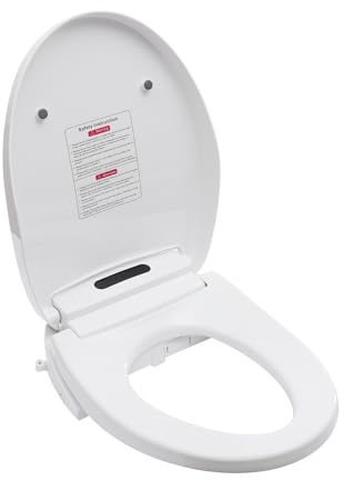 Smart Bidet - Sedile WC elettronico, 1300 W, con funzione di controllo a 3 velocità, per WC intelligente, impermeabile con luce notturna a LED, telecomando senza fili