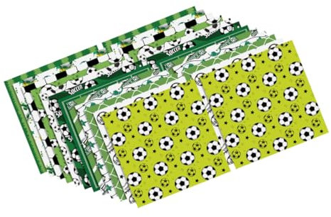 CAXUSD 24stücke Fußball-geschenkpapier Fußball-themenverpackung Für Jungen Und Männer Für Geburtstagsfeiern Und Feiertage Fröhliche Und Ansprechende Designs Für Fußballfans