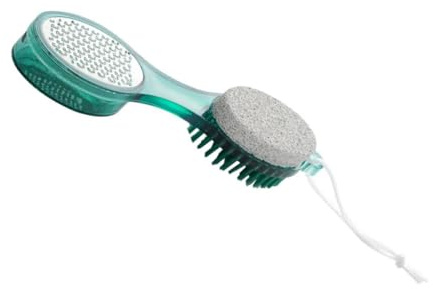 Raspa Piedi 4 in 1 in Acciaio Inox per Calli | Esfoliante per Piedi Riutilizzabile, Uso Domestico, Rimuove Pelle Morta e Duroni, Verde
