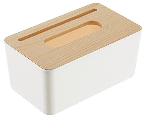 Distributore di asciugamani di carta - Coperchio per scatola di fazzoletti in legno con coperchio rimovibile - Elegante porta fazzoletti per bagno e - Facile accesso ai